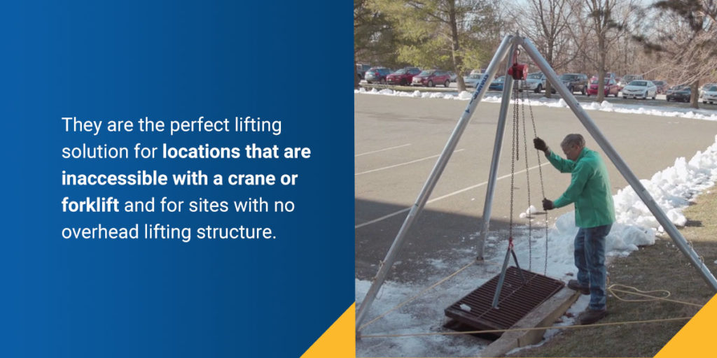 tripod cranes are the perfect lifting solution 